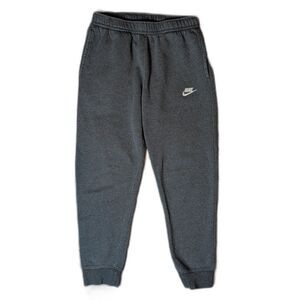 Men's Nike Club Fleece Joggers Sweatpants Charcoal Heather Gray Sz M